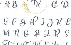 Worksheet ~ Handwritten Calligraphy Monogrambet Cursive Font