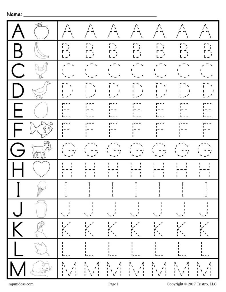 Big Letter Tracing Worksheets AlphabetWorksheetsFree