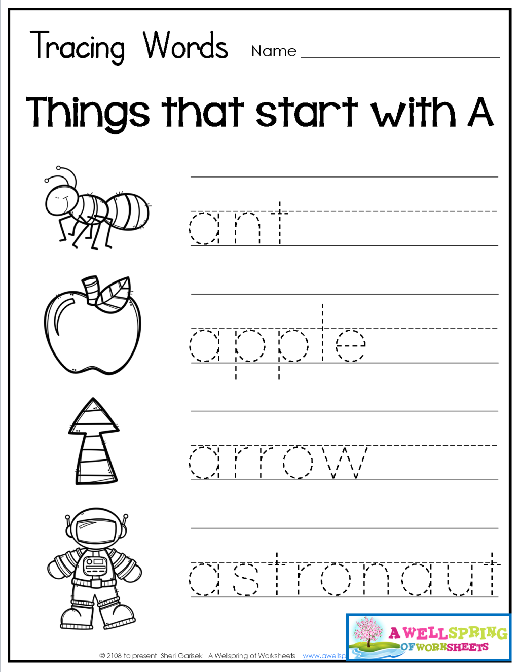 Abc Tracing Worksheet For Kindergarten