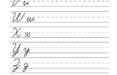 Worksheets : Cursive Letters Writing Worksheet Printable