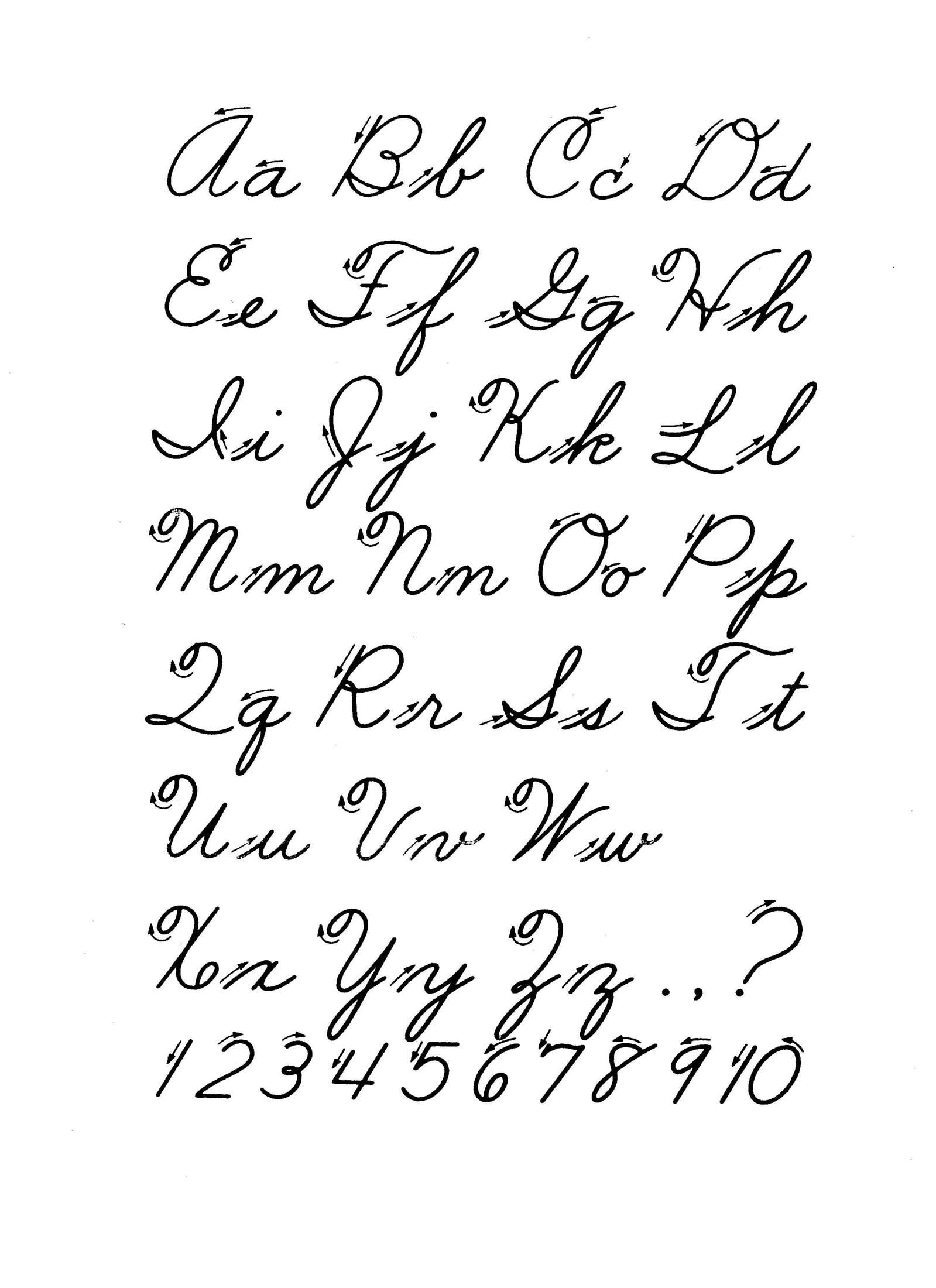 Cursive Alphabet Free Printable Pdf