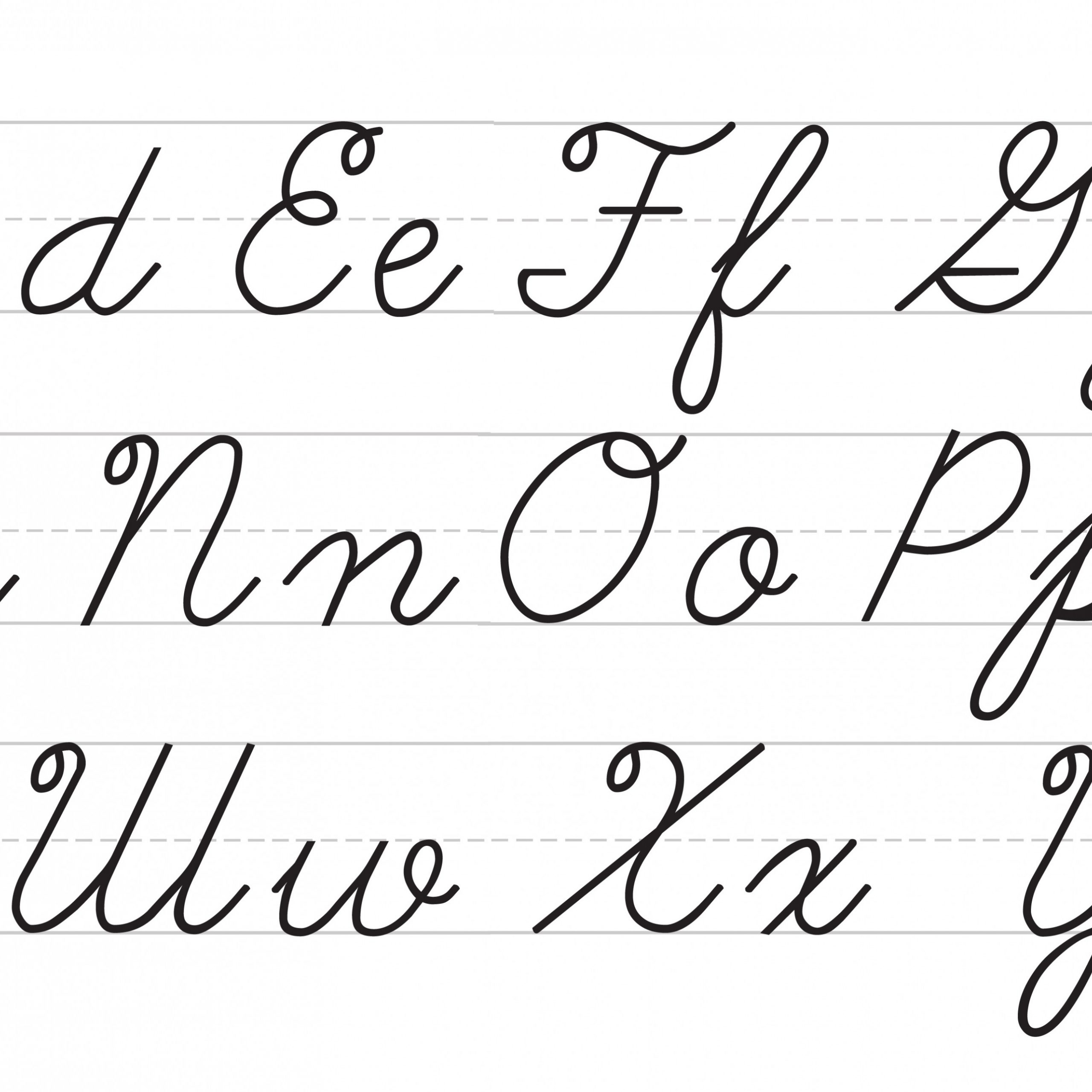 Cursive Alphabet Numbers AlphabetWorksheetsFree