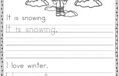 Worksheets : Winter Handwriting Practice Writing Sentences