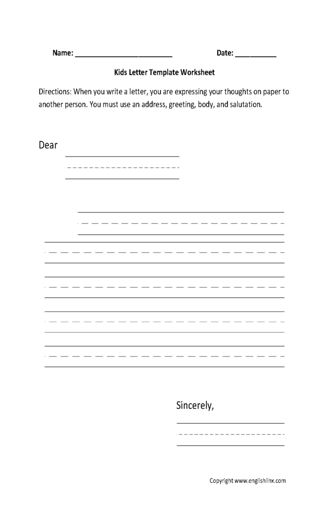  Letter Writing Worksheets For Grade 4 AlphabetWorksheetsFree