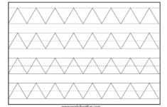 Zig Zag Line Tracing – 7 Worksheets | Tracing Worksheets