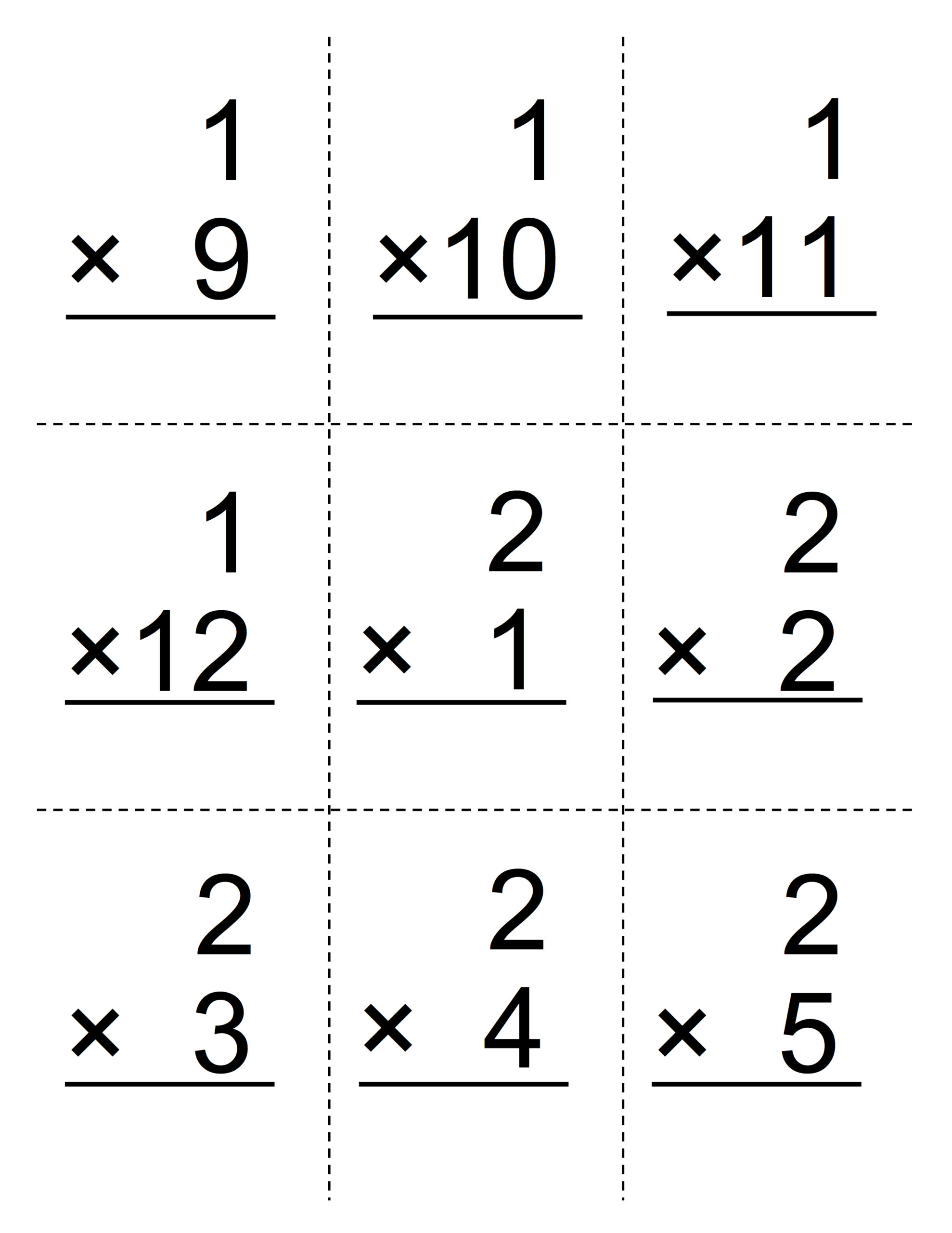 Multiplication Flash Cards Printable AlphabetWorksheetsFree