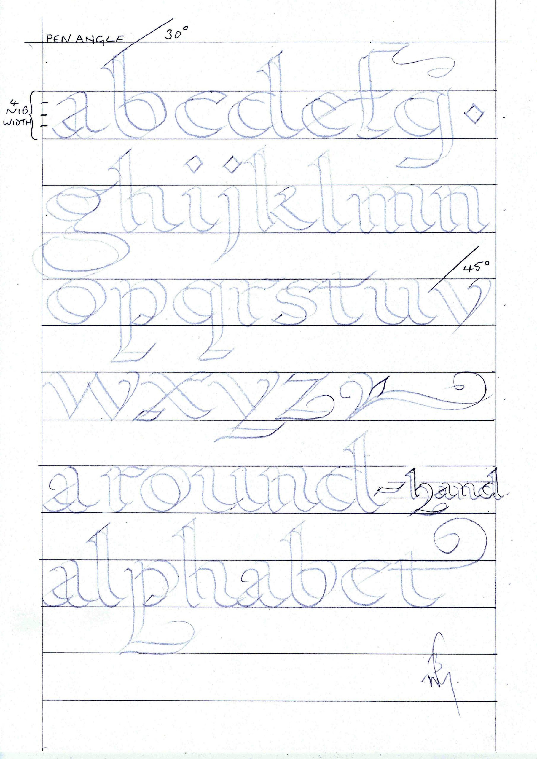 Calligraphy Tracing Worksheets