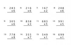 4Th Grade Multiplication Worksheets - Best Coloring Pages