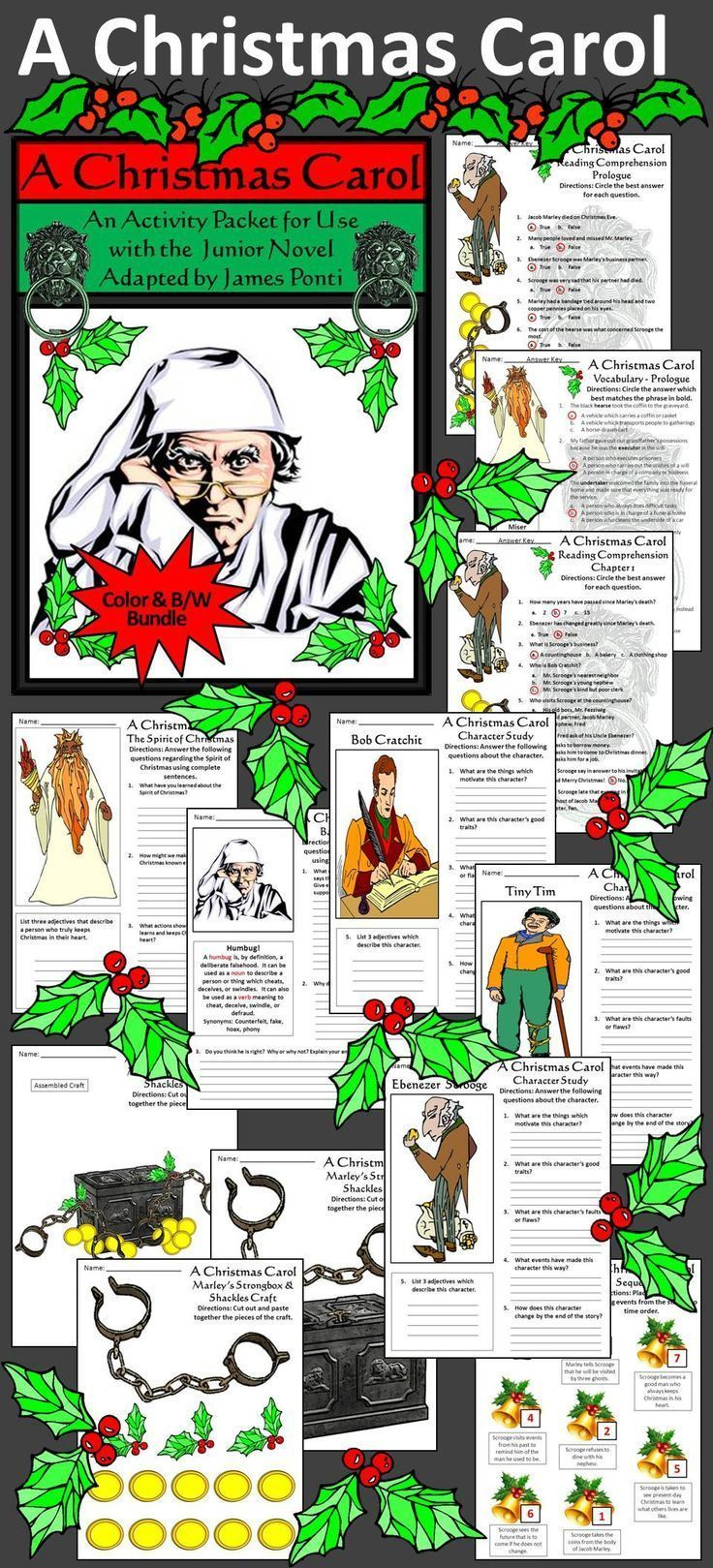 A Christmas Carol Characters Worksheet AlphabetWorksheetsFree