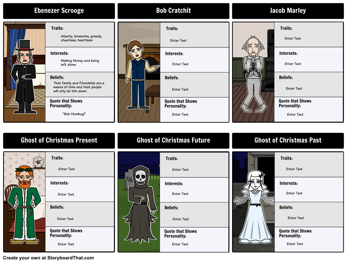 A Christmas Carol Characters Worksheet AlphabetWorksheetsFree