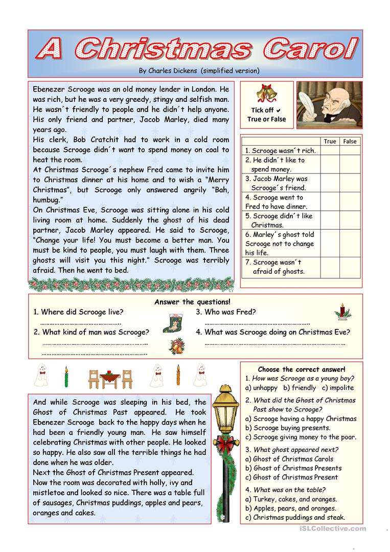 A Christmas Carol Vocabulary Worksheet Answers AlphabetWorksheetsFree