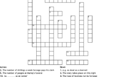 A Christmas Carol Stave 1 Crossword - Wordmint