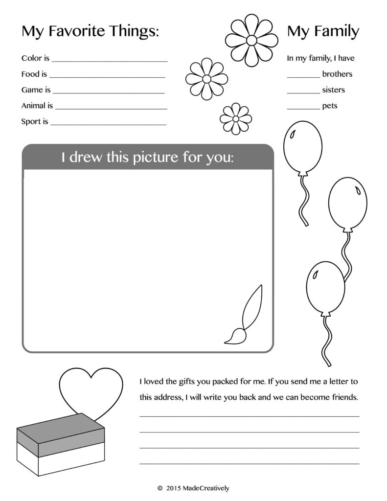 About Me' Coloring Pages – It's Madecreatively | Operation