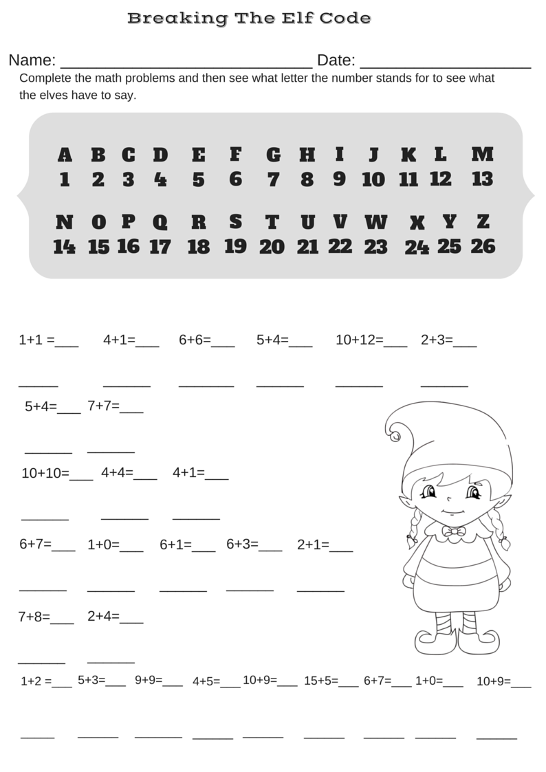 Christmas Secret Code Worksheet AlphabetWorksheetsFree