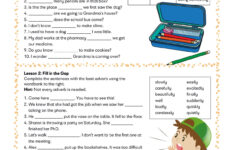 Adverb Worksheets For Elementary And Middle School Adverbs