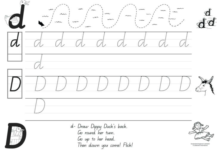 Queensland Beginners Alphabet Printables