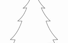 Blank Christmas Tree Coloring Page Pages Worksheets Stunning