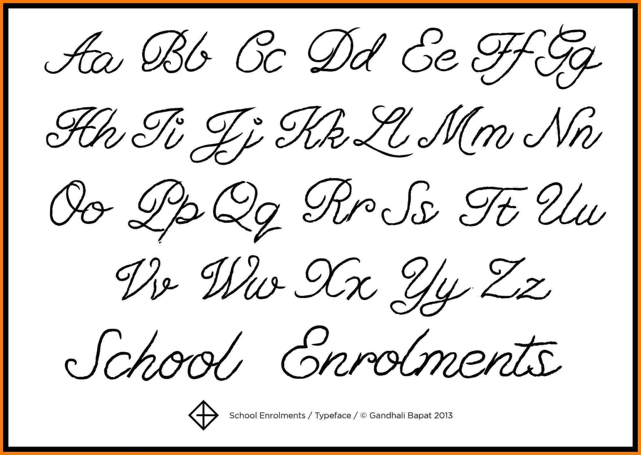 Printable Calligraphy Letters A-z - Printable World Holiday