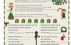 Christmas Carols Worksheet