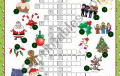 Christmas Crossword Puzzle - Esl Worksheetkissnetothedit