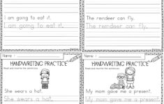 Christmas Cursive Handwriting Practice Worksheets