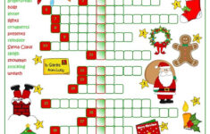 Christmas Fun - Crossword - English Esl Worksheets For