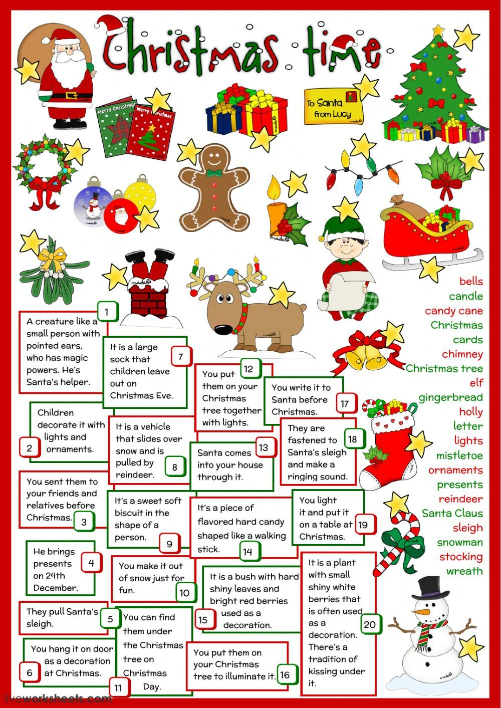 Christmas Grammar Worksheets Pdf Free