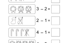 Christmas Math Worksheet - Free Kindergarten Holiday