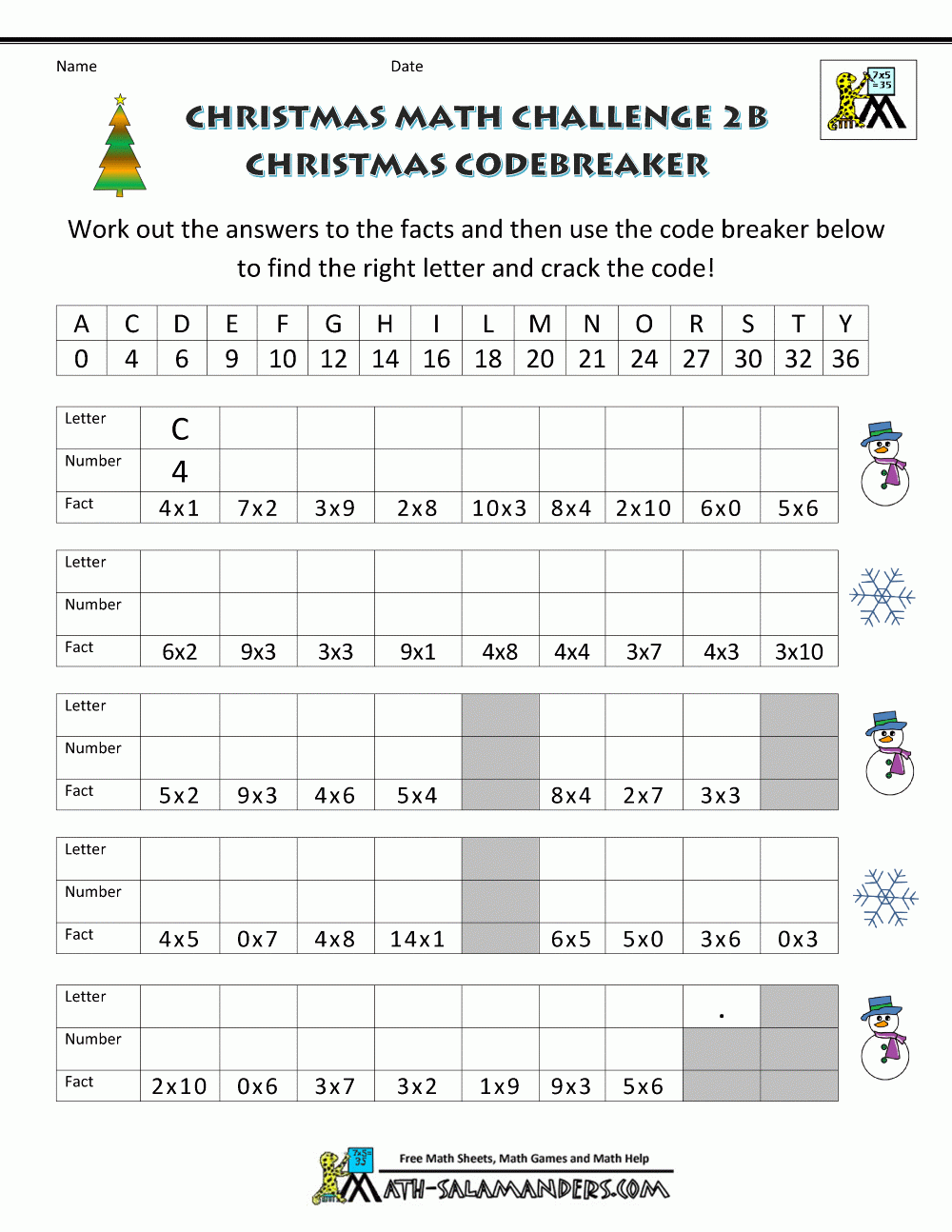 Free Printable Christmas Maths Worksheets Ks2 AlphabetWorksheetsFree