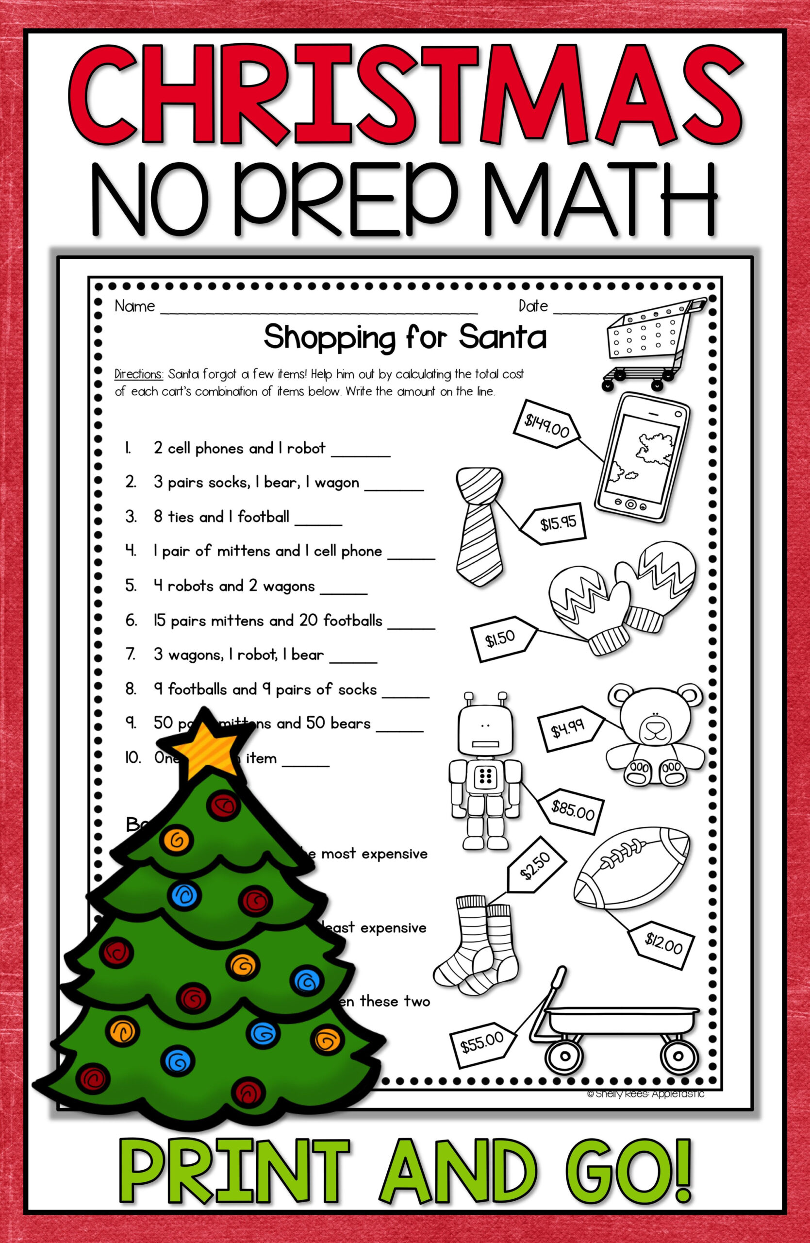 4th Grade Christmas Worksheet Printables