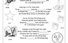 Christmas Poem Worksheet