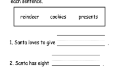 Christmas Reading Worksheet - Free Kindergarten Holiday