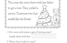 Christmas Reading Worksheet - Free Kindergarten Holiday