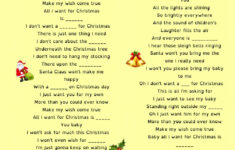 Christmas Song Worksheet Worksheet