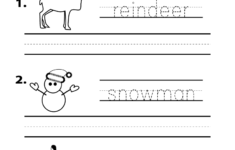 Christmas Spelling Worksheet - Free Kindergarten Holiday