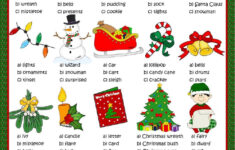 Christmas Time - Multiple Choice Worksheet