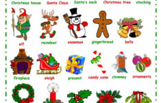 Christmas Vocabulary - English Esl Worksheets For Distance