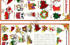 Christmas Vocabulary - Esl Worksheetvanda51