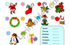 Christmas Vocabulary - Match -1 - Esl Worksheetzhlebor