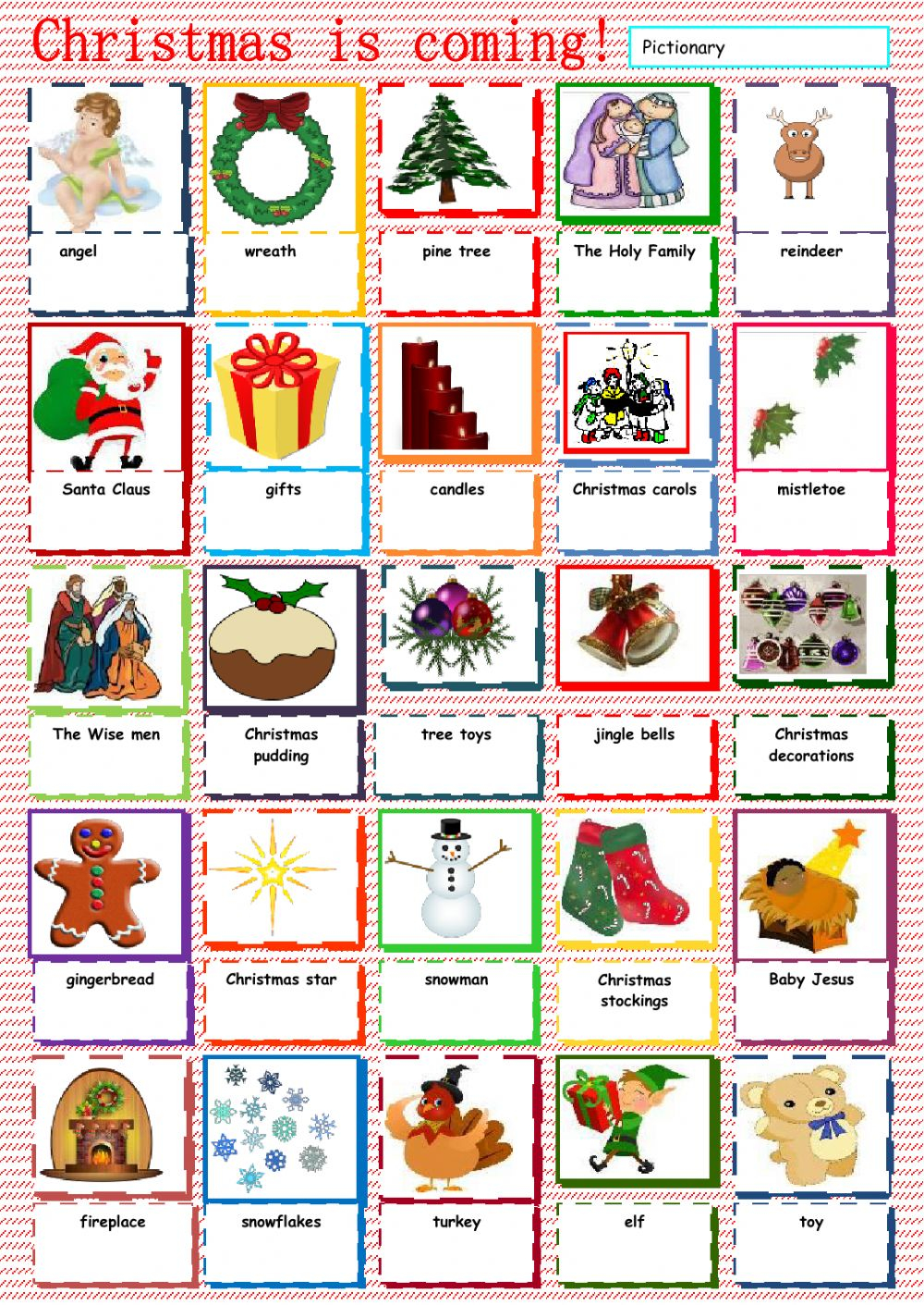 Christmas Vocabulary Worksheet Pdf AlphabetWorksheetsFree