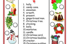 Christmas Vocabulary Ws - English Esl Worksheets For