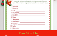 Christmas Word Scramble (Free Printable) - Flanders Family