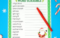 Christmas Word Scramble Printable - Happiness Is Homemade