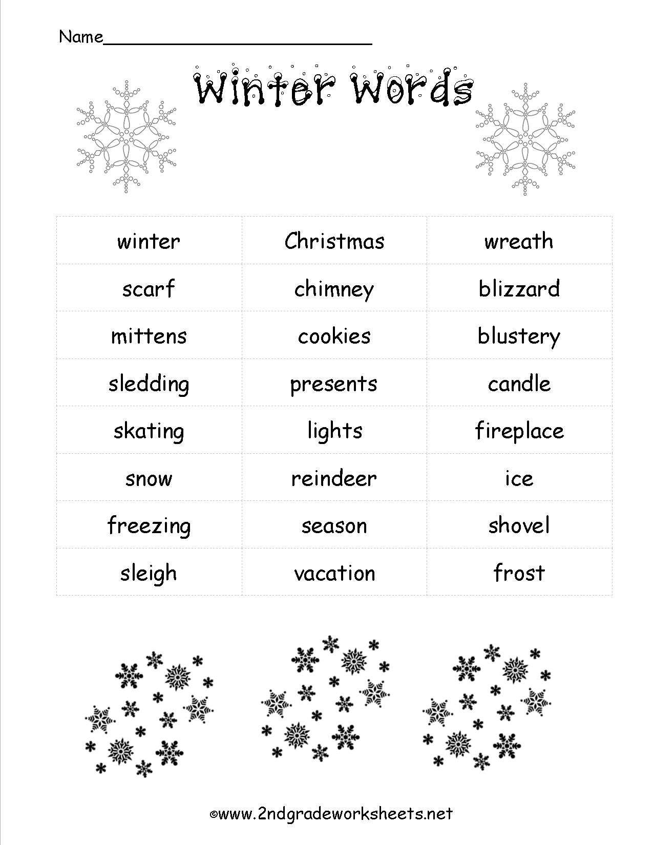 2nd Grade Christmas Worksheets AlphabetWorksheetsFree