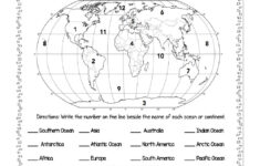 Continents And Oceans And Map Skills Worksheet