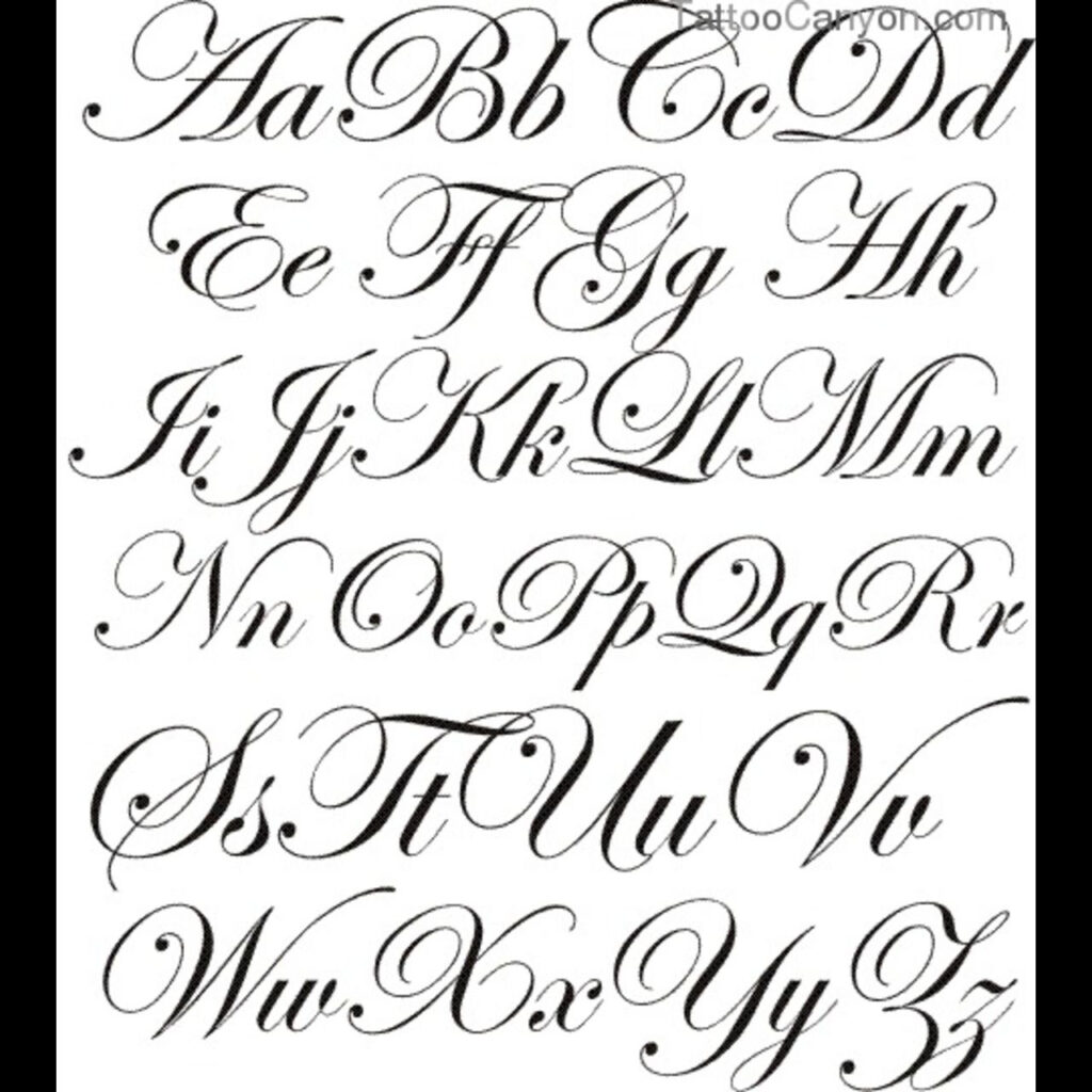 Cursive Alphabet A z AlphabetWorksheetsFree