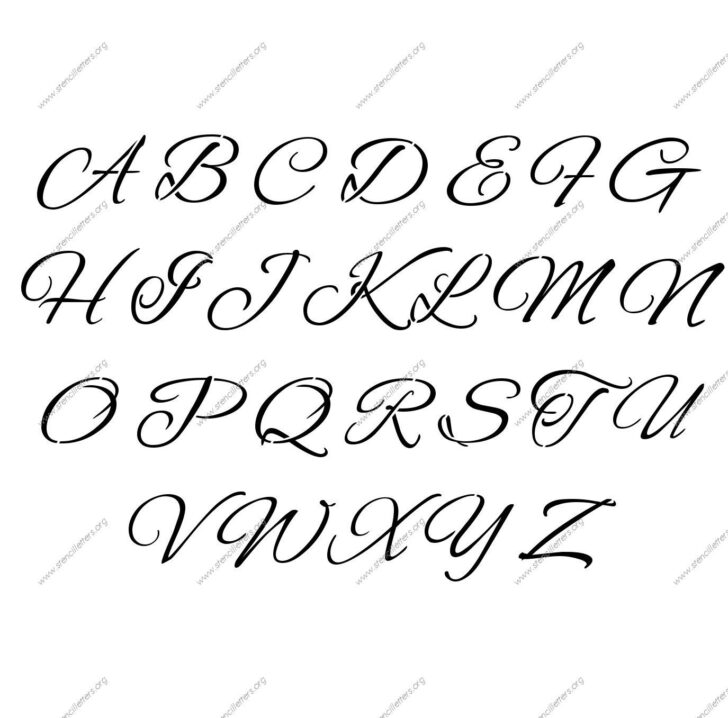 Printable Cursive Uppercase Letters