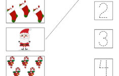 Cute Little Christmas Counting, Matching And Tracing