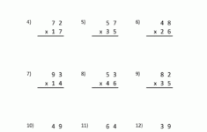 Double Digit Multiplication Worksheets 4Th Grade