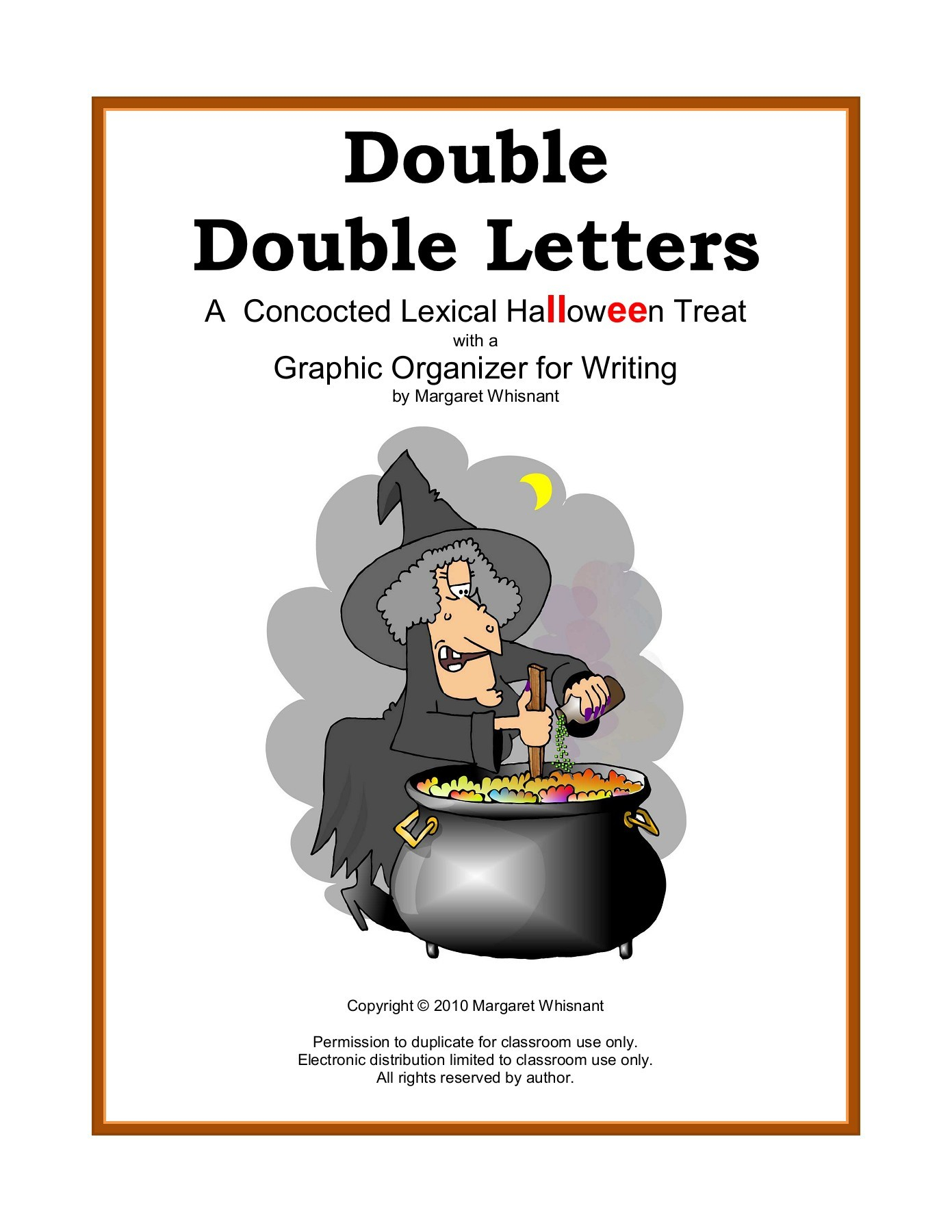 Double Double Letters Halloween Worksheet Answers 